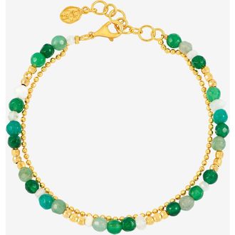Dower & Hall Evergreen Orissa Bracelet in Yellow Gold Vermeil at Nordstrom, Size 8