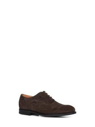 Churchs Mens Oxford Shoes Consul R 2.0 Brown Suede Calf Leather Lace-Up Flat