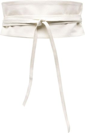 Furling Wite Geisha Tie-fastening Leather Belt