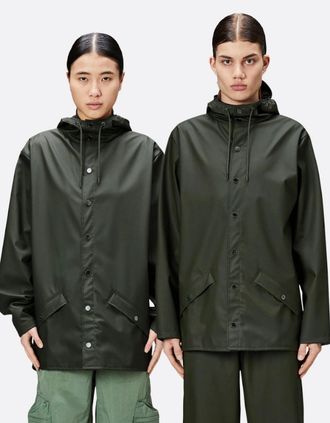 Rains Womens Rains Unisex Jacket - 03 Green - Size: 10/8