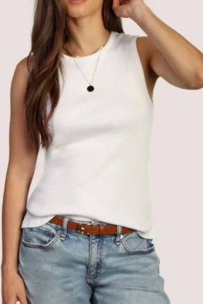 True Grit Rowan Rib Tee In Vintage White