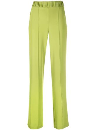 Patrizia Pepe wide leg trousers - women - Polyester/Spandex/Elastane - 40 - Green