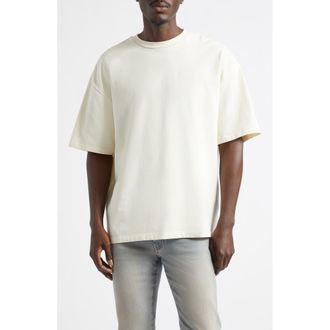Amiri Oversize Gradient MA Bandana Patch Appliqu&eacute; Skate T-Shirt in Ivory at Nordstrom, Size Xxx-Large