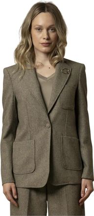 Kocca Jassen, Dames, Groen, XS, Elegant Business Style Blazer Jacket
