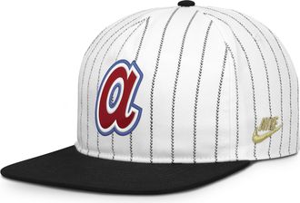 Nike Atlanta Braves Pro Nike Mens MLB Adjustable Hat in White | NB57064NATB-JFJ