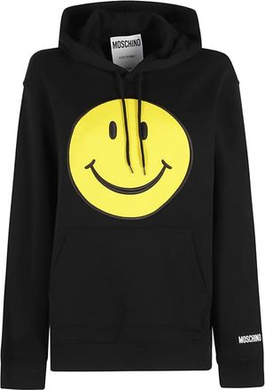 Moschino Stijlvolle Sweatshirt voor Mannen en Vrouwen - Dames - Hoodies - Zwart - 2XS - Katoen - Hoodies & sweatvesten