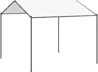 vidaXL Cenador 4 X 4 X 2,6 M Blanco Acero Y Poli&eacute;ster 180 Gsm Vidaxl
