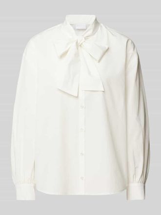 Jake*s Relaxed Fit Schluppenbluse mit durchgehender Knopfleiste in Offwhite, Größe 34