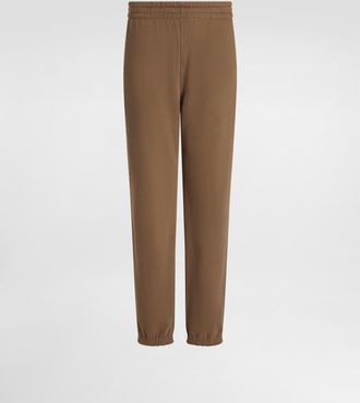 Dolce & Gabbana Stretch Jersey Jogging Pants With Embroidery - Man Pants And Shorts Brown 46