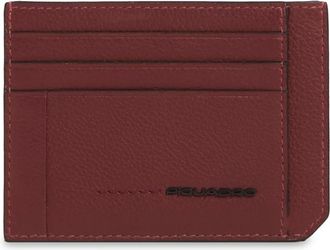 Piquadro Russel Slim Credit Card Holder - Heren - Portefeuilles - Rood - ONE Size - Leer - Accessoires
