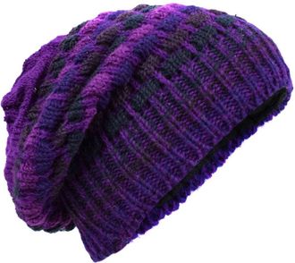 Gheri Woolen Knitted Fleece Lined Multicoloured Beanie Hats A