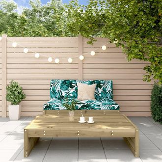 vidaXL Juego De Muebles Jard&iacute;n 2 Pzas Y Cojines Madera Pino Impregnada Vidaxl