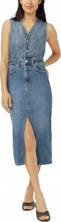 Silver Jeans Co Vested Denim Midi Dress In Upney