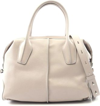 Tod's Tods D-Styling Leather Handbag Beige