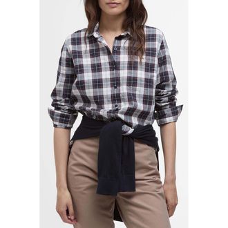 Barbour Edda Shirt in Gardenia Tartan at Nordstrom Rack, Size 6 Us / 10 Uk