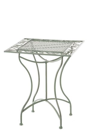 Clp Mesa cuadrada de exterior para 4 personas en Metal Verde antiguo