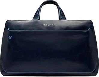 Piquadro Blauwe Vierkante Koffer - unisex - Weekendtassen - Blauw - ONE Size - Leer - Tassen