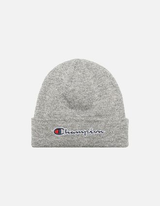 Champion Mens CHAMPION Mens Beanie Hat Winter Warm Thick knitted Ribbed Outdoor Unisex Caps - Grey