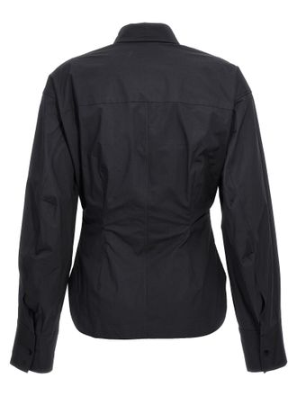 The Attico Bustier Cotton Blouse - Black