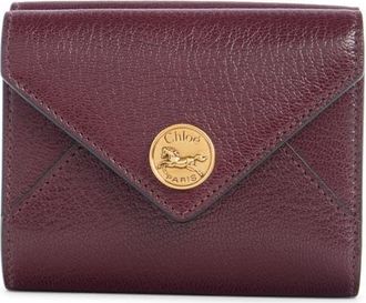 Chloé Leather Envelope Trifold Wallet in Grenat at Nordstrom