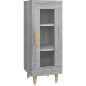 vidaXL Vidaxl - Aparador Madera De Ingenier&iacute;a Gris Sonoma 34,5x34x90 Cm