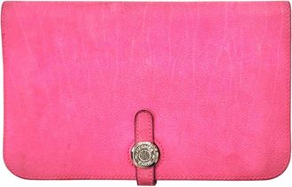 Herm&egrave;s Pink Wallet (Bi-Fold) (Pre-Owned)