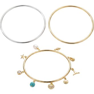 Argento Vivo Sea Life Set of 3 Bangles in Two Tone at Nordstrom