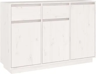vidaXL Vidaxl - Aparador de madera maciza de pino blanco 110x34x75 cm