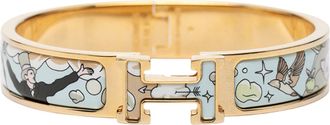 Herm&egrave;s Tweedehands Smalle Emaille Dans Les Nuages Clic H Armband Pm