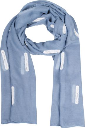Capelli Modeschal CAPELLI NEW YORK, Damen, mid blau, ivory, Obermaterial: 100% Polyester, Modet&uuml;cher Modeschal