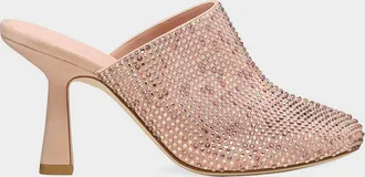Stuart Weitzman 85mm Talia Shine Suede Mules