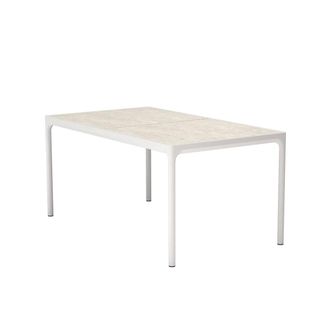 Houe FOUR Outdoor Tisch, 160 x 90 cm, muted white / shell