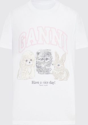 Ganni T-Shirt GANNI Woman color White