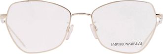 Emporio Armani Ladies Gold Tone Rectangular Eyeglass Frames 0EA113330135