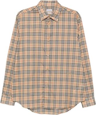 Burberry Beige Regular Check Shirt