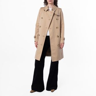 Burberry The Kensington Mid-Length Trench Coat, Brand Size 2 ( US Size 0 )