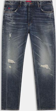 HUGO BOSS Hugo 634 herenjeans met taps toelopende pasvorm in marineblauw