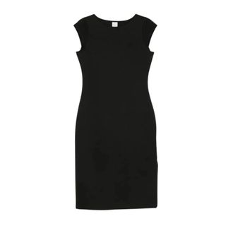 Calvin Klein Ponte Jurk - Dames - Casual kleedjes - Zwart - L - Polyester - Kleedjes