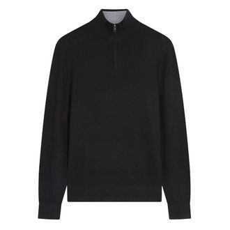 Ted Baker Limehas Merino Core Half Zip Zwarte Trui