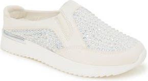 Kenneth Cole Reaction Cameron Rhinestone Sneaker Mule in Ecru Knit at Nordstrom Rack, Size 9.5