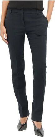 Toteme Slim Wool-Blend Low-Waist Broek - Dames - Slim Fit Broeken - Zwart - 2XS - Wol - Broeken
