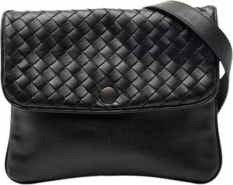 Bottega Veneta Pre-owned Cross Body Bags, female, Black, Size: ONE SIZE Pre-owned Nappa Leather Crossbody Bag
