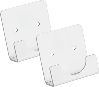 OEM Juego De 2 Soportes Acr&iacute;licos Para Barra De Cortina - Blanco