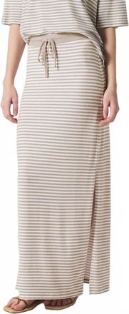 Splendid Brooke Maxi Skirt In Fawn Stripe