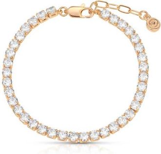 Ettika Single Row Cubic Zirconia Tennis Bracelet in Gold at Nordstrom