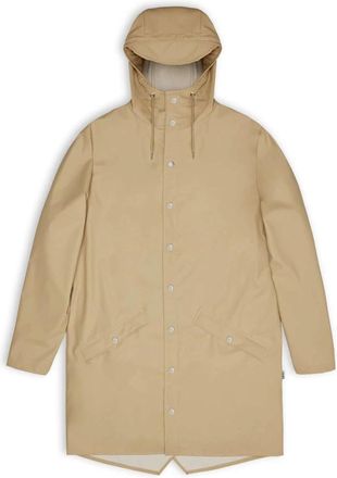Rains Lange Waterdichte Jas - Dames - Regenjassen - Beige - XS - Jassen