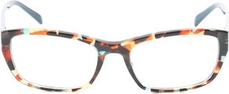 Prada 2010s bril met rechthoekig montuur - Bruin