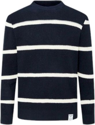 Pepe Jeans London Rondgebreide trui - Heren - Ronde hals truien - Blauw - XL - Truien & Vesten