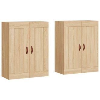 vidaXL Vidaxl - Armarios De Pared 2 Uds Madera De Ingenier&iacute;a Roble Sonoma