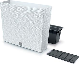 Prosperplast Macetero 12l Con Dep&oacute;sito 58x18x49 Cm - Blanco